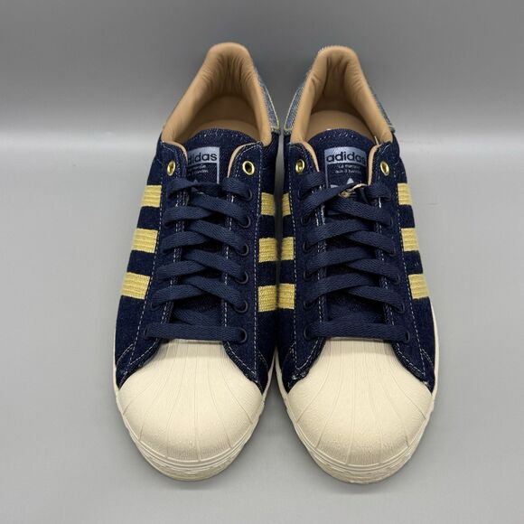 Adidas Originals Superstar 82 Blue White Denim Sneakers Size Men\'s JH5577 NEW main image 6
